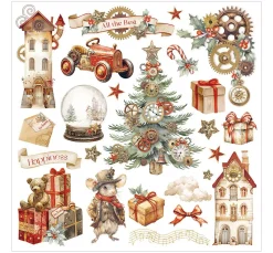 Stamperia Sticker & Klebebänder|Scrapbooking>Rub On Sortiment "Gear up for Christmas"