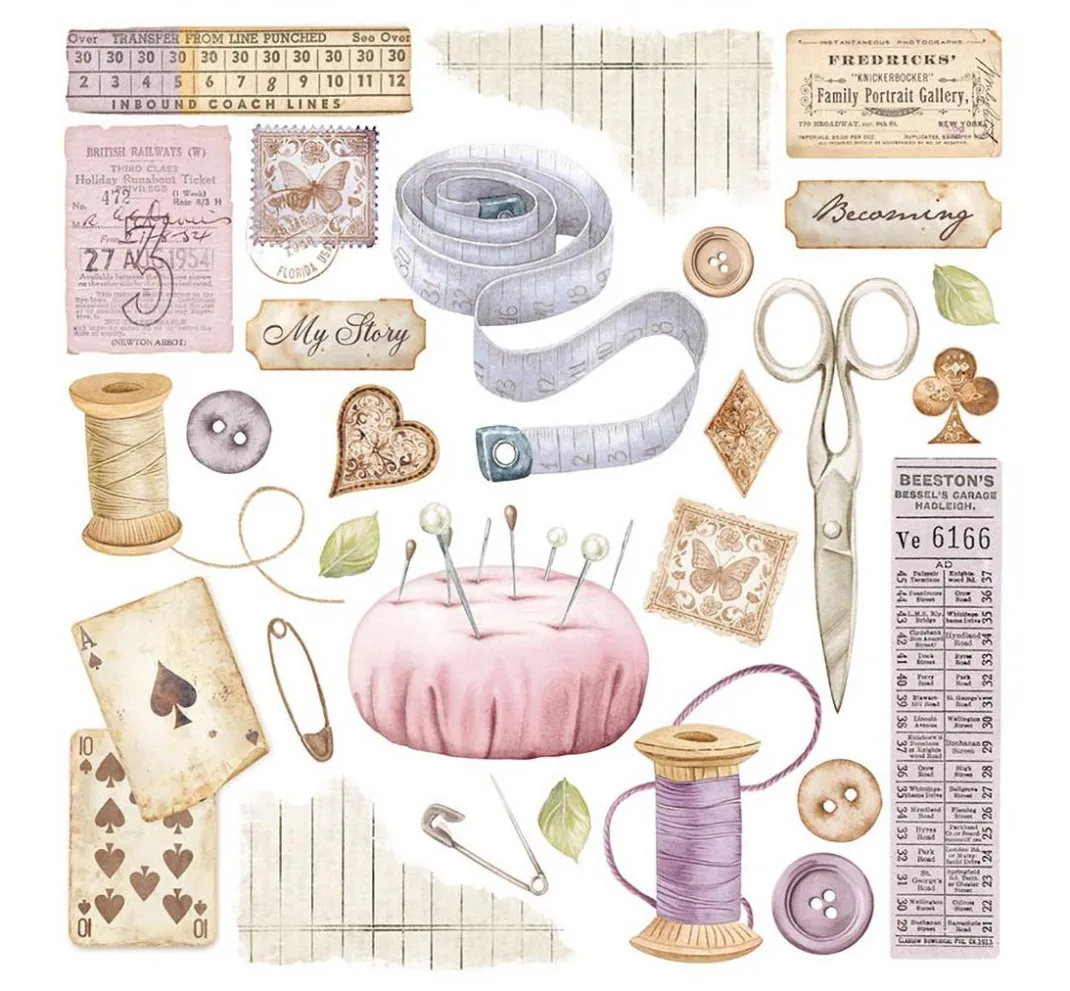 Stamperia Scrapbooking|Kartengestaltung>Rub On Sortiment "Quiet Days"