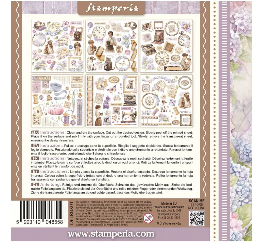 Stamperia Scrapbooking|Kartengestaltung>Rub On Sortiment "Quiet Days"