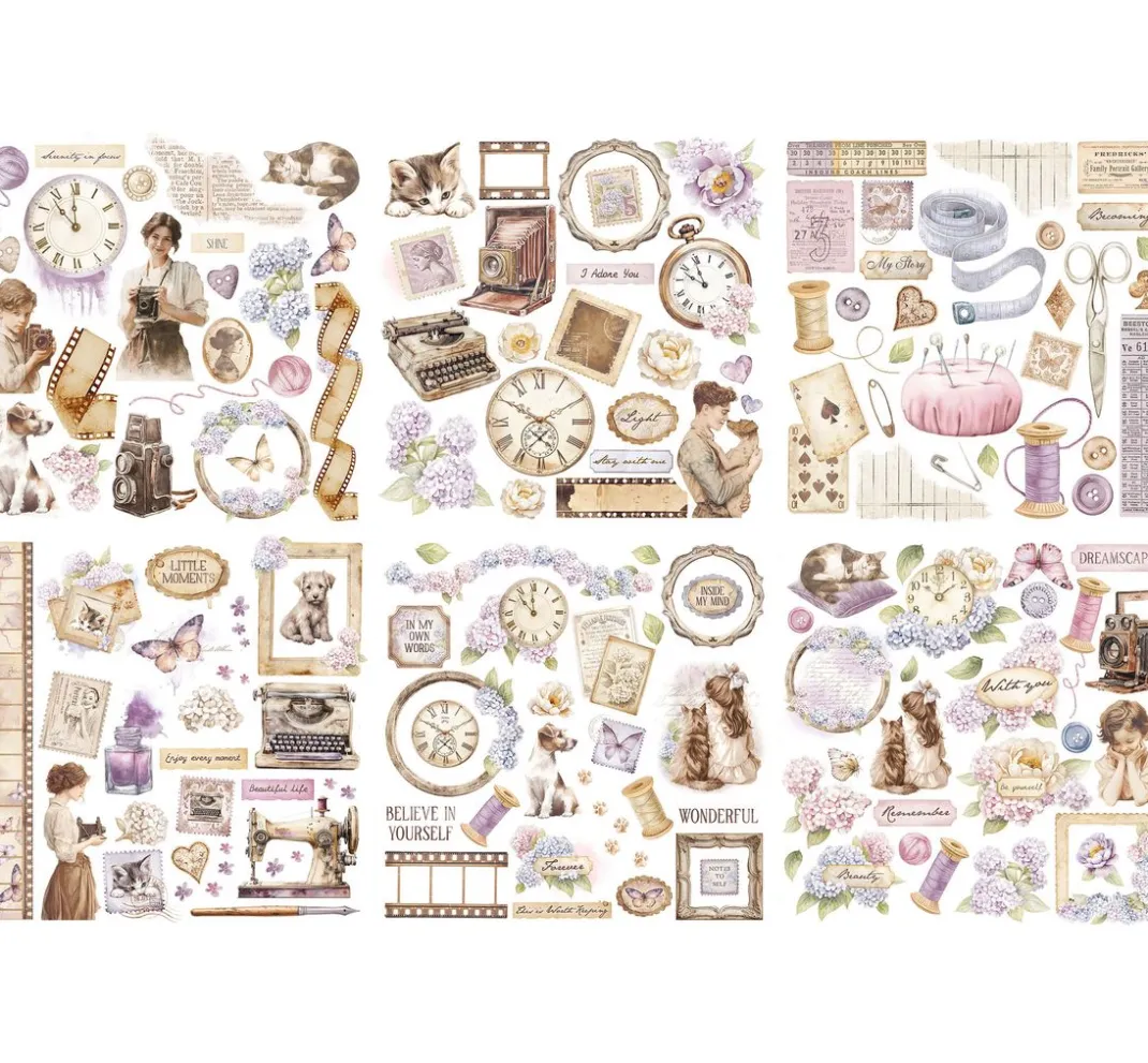 Stamperia Scrapbooking|Kartengestaltung>Rub On Sortiment "Quiet Days"
