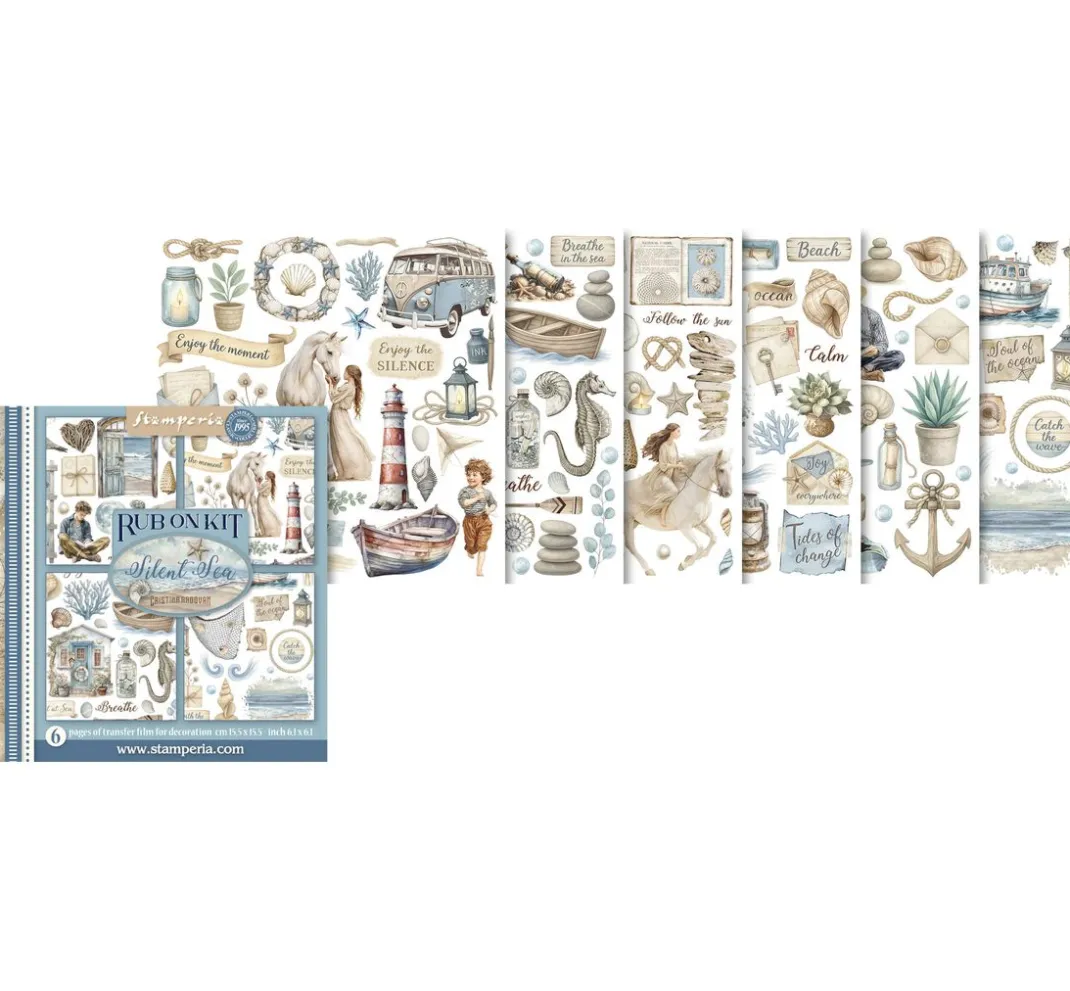 Stamperia Scrapbooking|Kartengestaltung>Rub On Sortiment "Silent Sea"