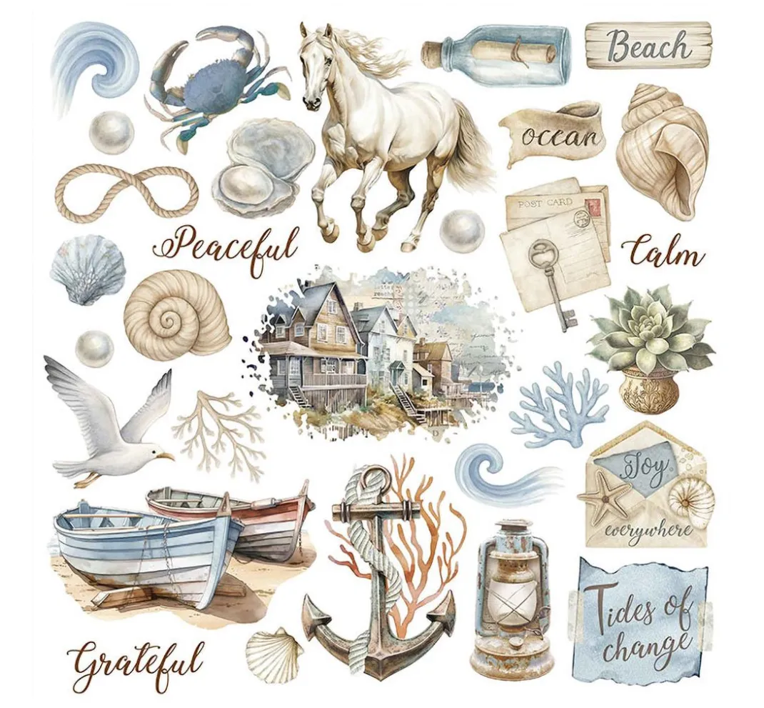 Stamperia Scrapbooking|Kartengestaltung>Rub On Sortiment "Silent Sea"