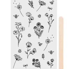 Heyda Scrapbooking|Kartengestaltung>Rubbel-Sticker "Blumen"