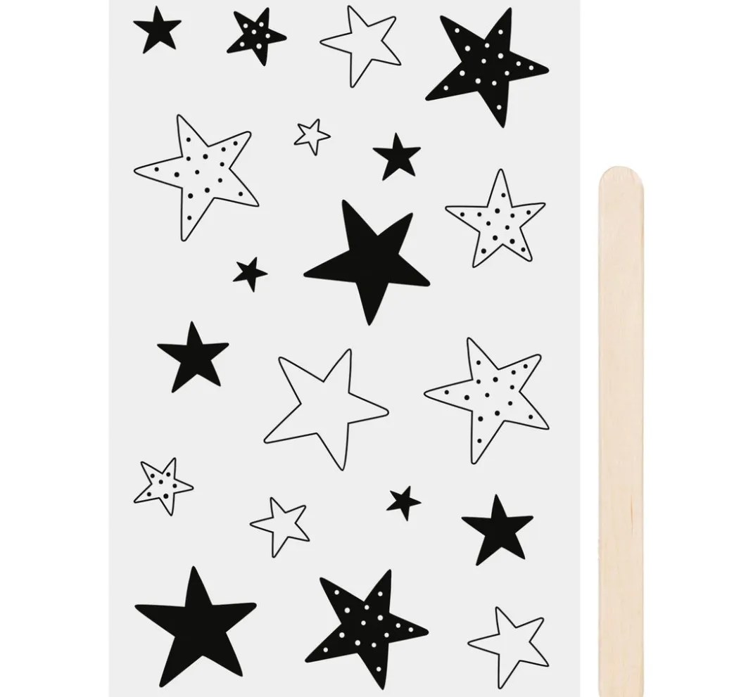 Heyda Sticker & Klebebänder|Scrapbooking>Rubbel-Sticker "Sterne"