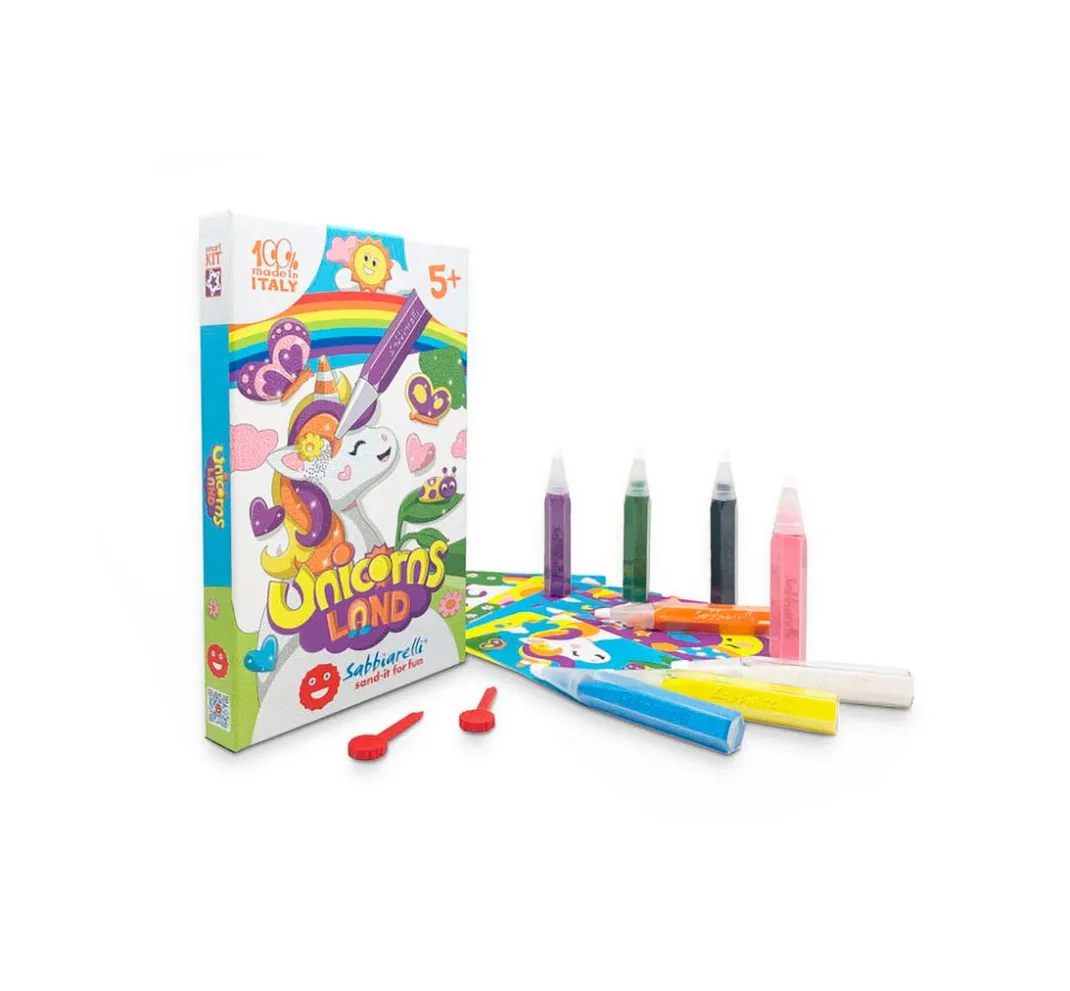 Kinder Sabbiarelli Sandbilder|Stifte & Marker>Sand-it for Fun Smart kit Unicorns Land