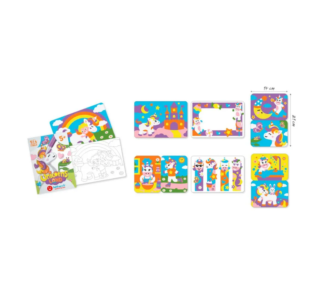 Kinder Sabbiarelli Sandbilder|Stifte & Marker>Sand-it for Fun Smart kit Unicorns Land