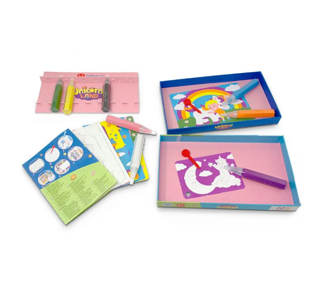 Kinder Sabbiarelli Sandbilder|Stifte & Marker>Sand-it for Fun Smart kit Unicorns Land
