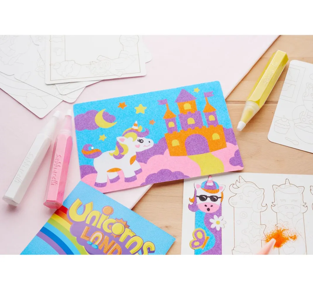Kinder Sabbiarelli Sandbilder|Stifte & Marker>Sand-it for Fun Smart kit Unicorns Land