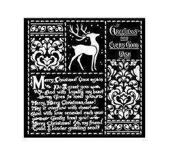 Stamperia Malschablonen|Schablonen>Schablone "Christmas Letters"