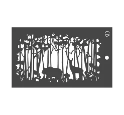 Ciao Bella Malschablonen|Schablonen>Schablone "Deer forest"