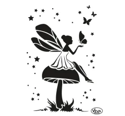 Viva Decor Malschablonen|Schablonen>Schablone "Elfe und Schmetterling"