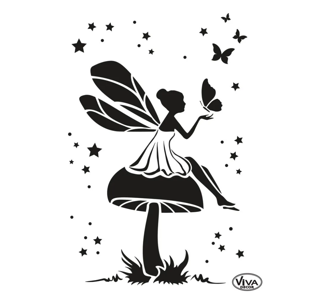 Viva Decor Malschablonen|Schablonen>Schablone "Elfe und Schmetterling"