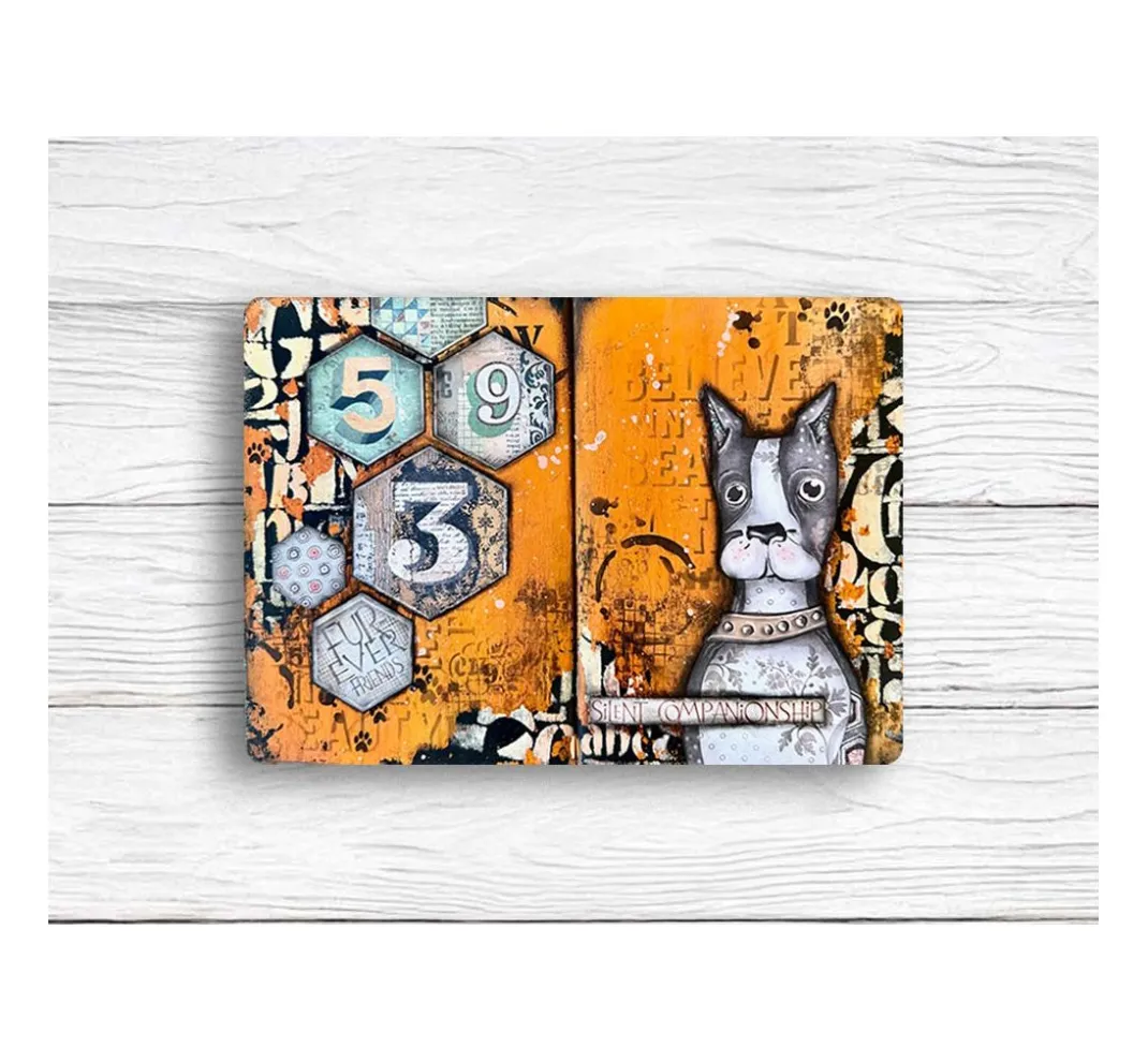 Stamperia Malschablonen|Schablonen>Schablone "Furry Friends - Coffee Prints"
