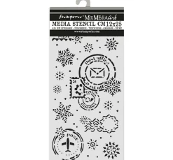 Stamperia Malschablonen|Schablonen>Schablone "Gear up for Christmas - Snowflakes"