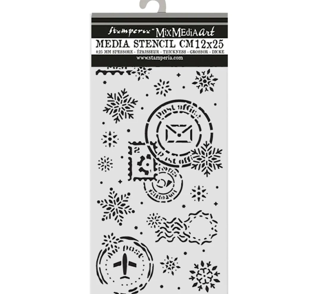 Stamperia Malschablonen|Schablonen>Schablone "Gear up for Christmas - Snowflakes"