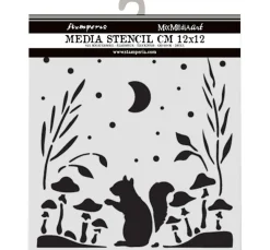 Stamperia Malschablonen|Schablonen>Schablone "Herbarium Silvae - Squirrel"