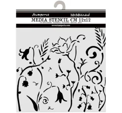 Stamperia Schablonieren|Malschablonen>Schablone "Hidden Grove", 12 x 12 cm