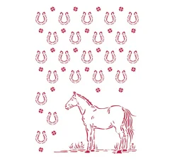 Stamperia Malschablonen|Schablonen>Schablone "Horse Shoe"