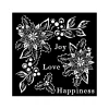 Stamperia Malschablonen|Schablonen>Schablone "Joy, Love, Happiness"
