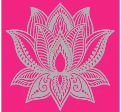 Pronty Crafts Textil-Design|Schablonieren>Schablone "Lotus Blume", 15x15cm