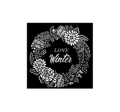 Stamperia Malschablonen|Schablonen>Schablone "Love Winter"