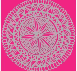 Pronty Crafts Textil-Design|Schablonieren>Schablone "Mandala Kreis 2", 15x15cm
