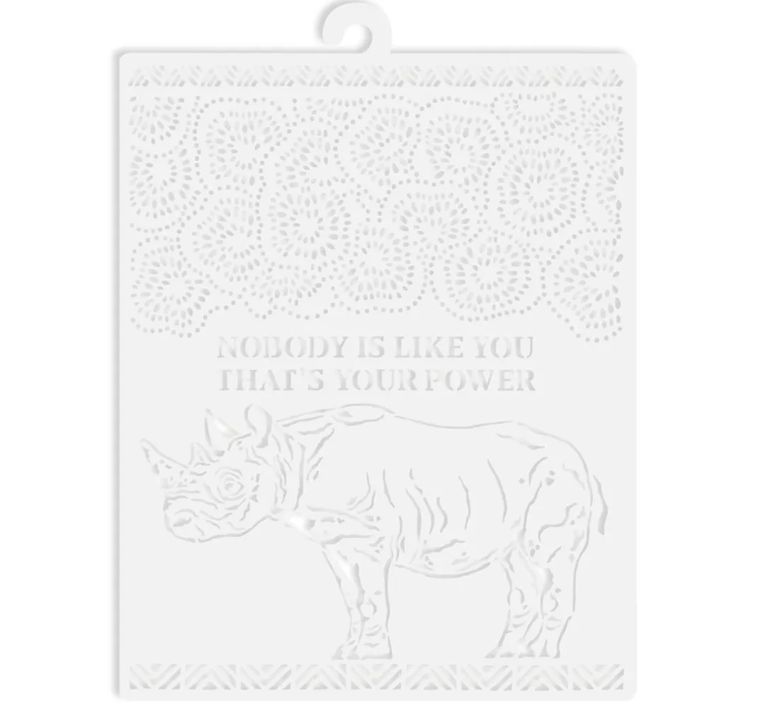 Stamperia Malschablonen|Schablonen>Schablone "Nashorn"