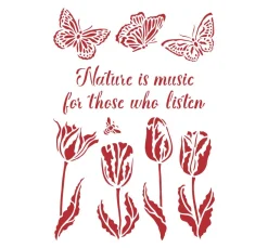 Stamperia Malschablonen|Schablonen>Schablone "Nature is Music..."