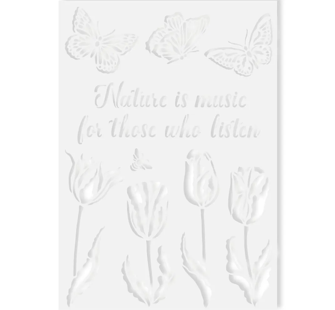 Stamperia Malschablonen|Schablonen>Schablone "Nature is Music..."