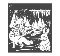 Ciao Bella Malschablonen|Schablonen>Schablone "Nordic landscape"