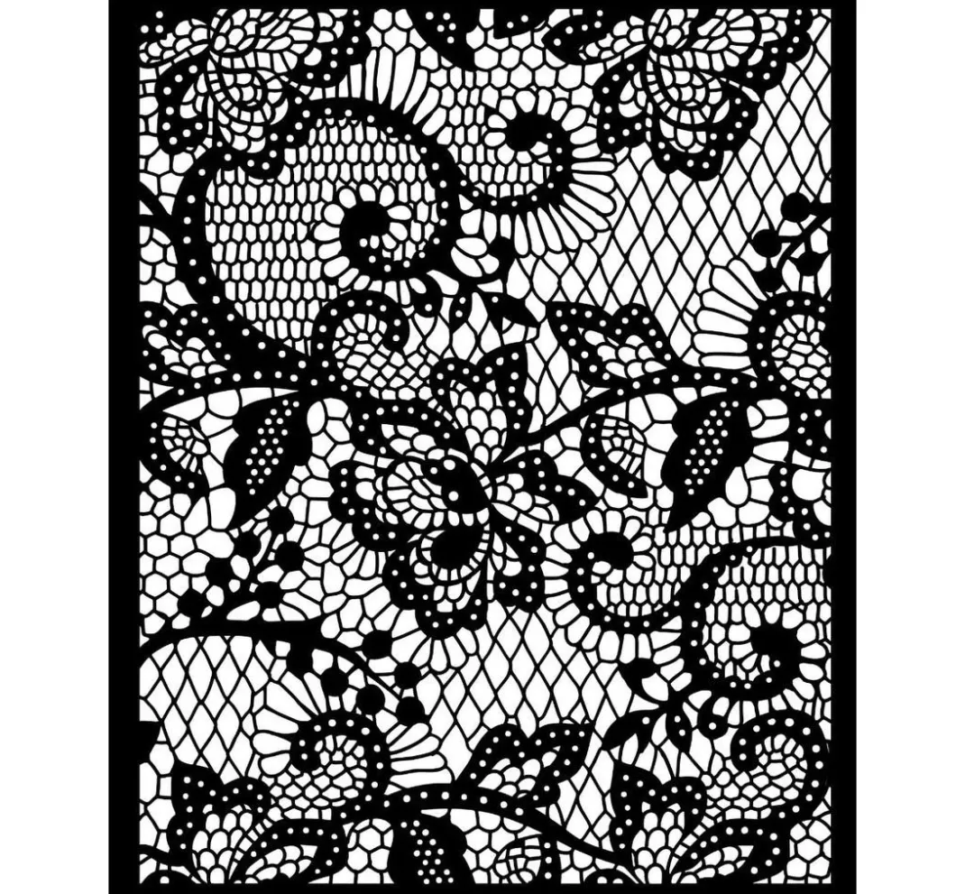 Stamperia Schablonieren|Malschablonen>Schablone "Quiet Days- Floral Lace"