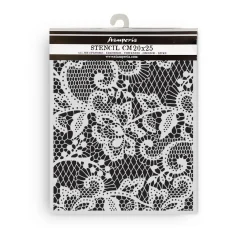 Stamperia Schablonieren|Malschablonen>Schablone "Quiet Days- Floral Lace"