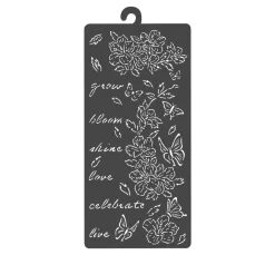 Stamperia Schablonieren|Malschablonen>Schablone "Secret Diary - Flowers & Butterfly"