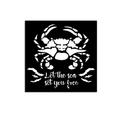 Stamperia Schablonieren|Malschablonen>Schablone "Silent Sea - Crab", 12x12cm