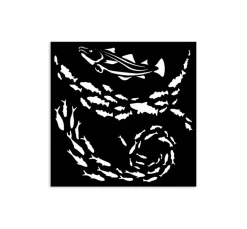 Stamperia Schablonieren|Malschablonen>Schablone "Silent Sea - Fish"