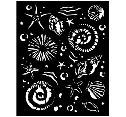 Stamperia Schablonieren|Malschablonen>Schablone "Silent Sea - Starfish"