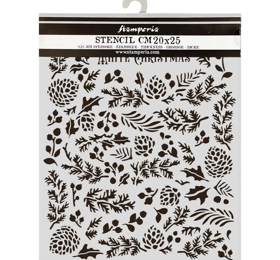 Stamperia Schablonieren|Schablonen>Schablone "The Owl's House - Pine Cones"