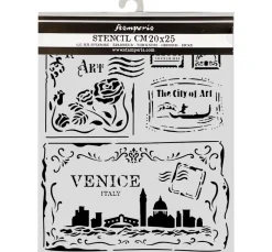 Stamperia Schablonieren|Malschablonen>Schablone "Venice", Cards