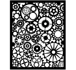 Stamperia Schablonieren|Malschablonen>Schablone "Voyages Fantastiques - Gears Pattern"
