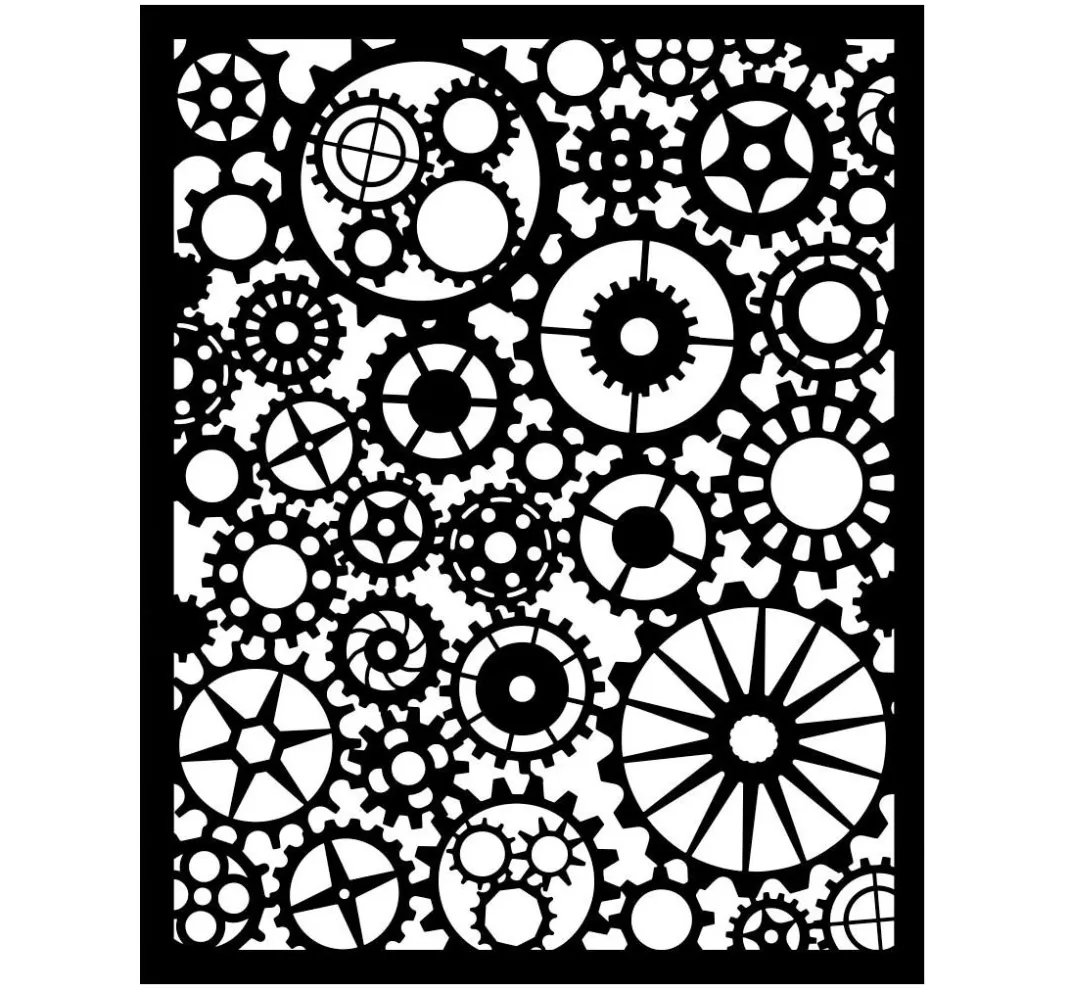 Stamperia Schablonieren|Malschablonen>Schablone "Voyages Fantastiques - Gears Pattern"