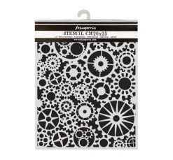 Stamperia Schablonieren|Malschablonen>Schablone "Voyages Fantastiques - Gears Pattern"