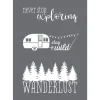 Rayher Textil-Design|Malschablonen>Schablone "Wanderlust" mit Rakel