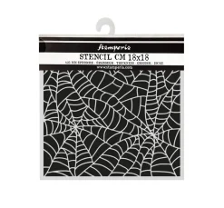 Stamperia Schablonieren|Malschablonen>Schablone "Whispering Woods - Spider Pattern"