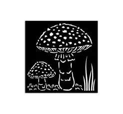 Stamperia Schablonieren|Malschablonen>Schablone "Whispering Woods - Mushrooms"