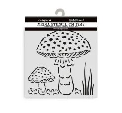 Stamperia Schablonieren|Malschablonen>Schablone "Whispering Woods - Mushrooms"