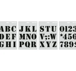 Meyco Schablonieren|Malschablonen>Schablonen-Set "Buchstaben & Zahlen"