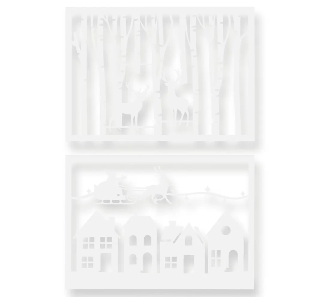 FINDit Schablonen|Kartengestaltung>Schablonen-Set, 2-teilig