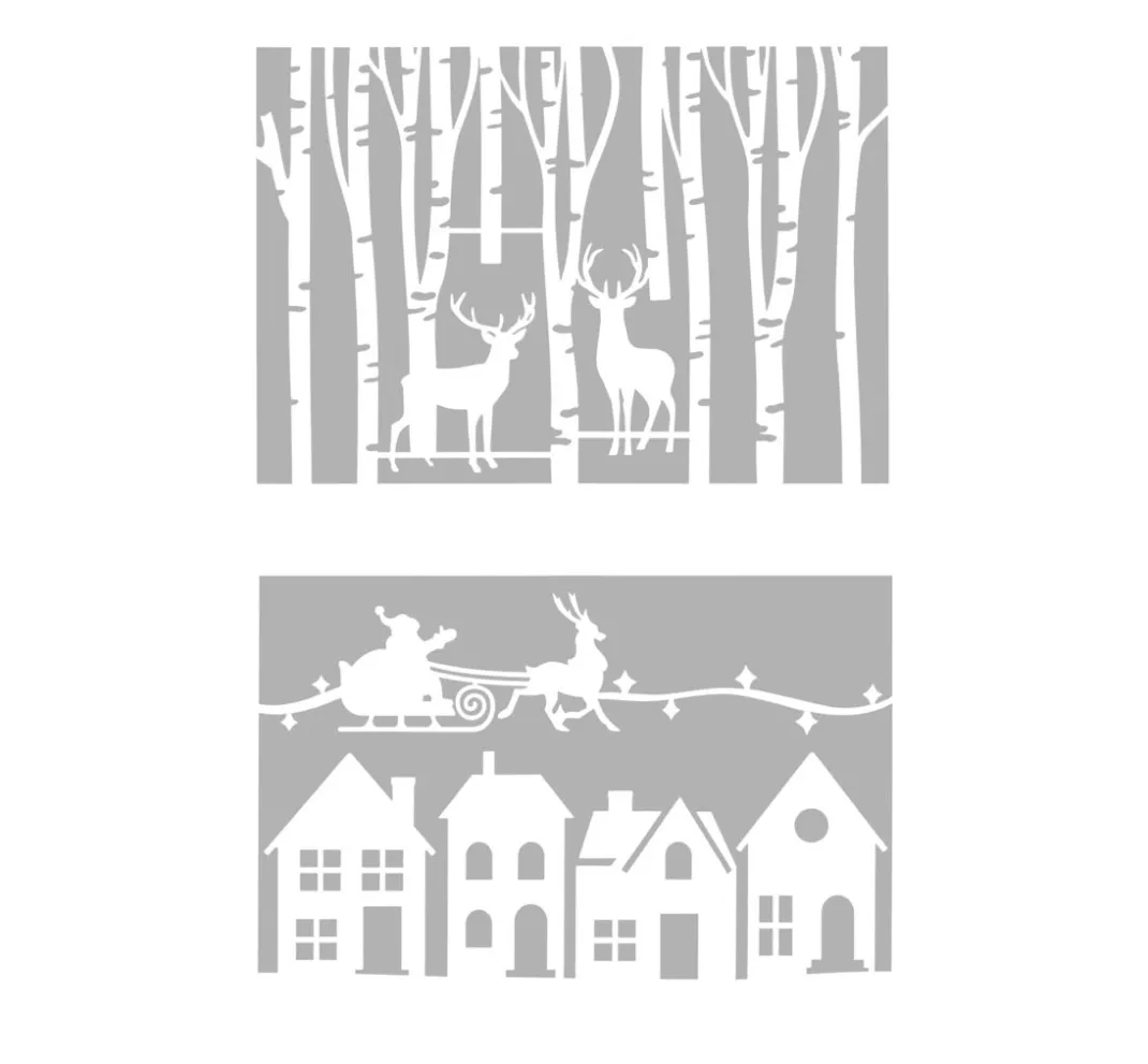FINDit Schablonen|Kartengestaltung>Schablonen-Set, 2-teilig