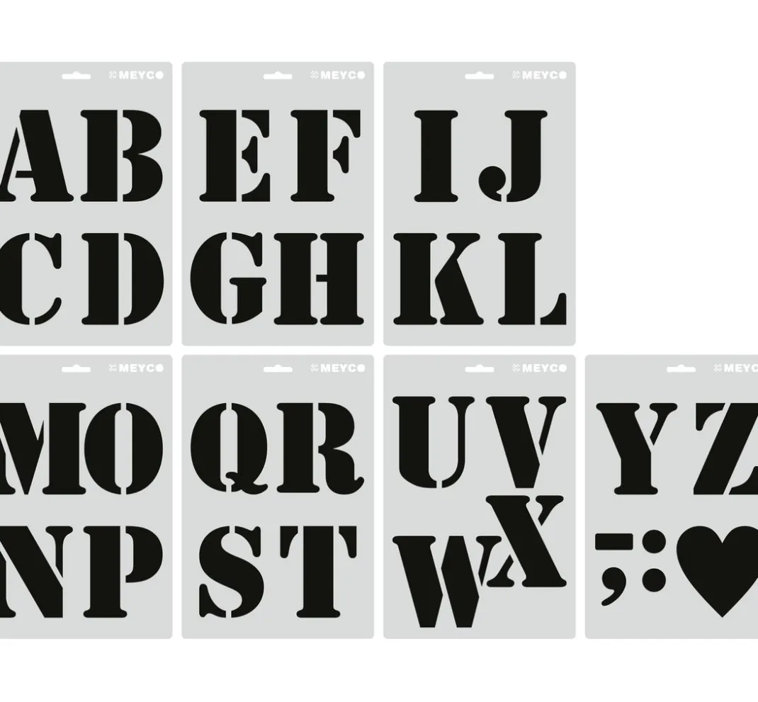 Meyco Malschablonen|Schablonen>Schablonen-Set "XL Buchstaben"