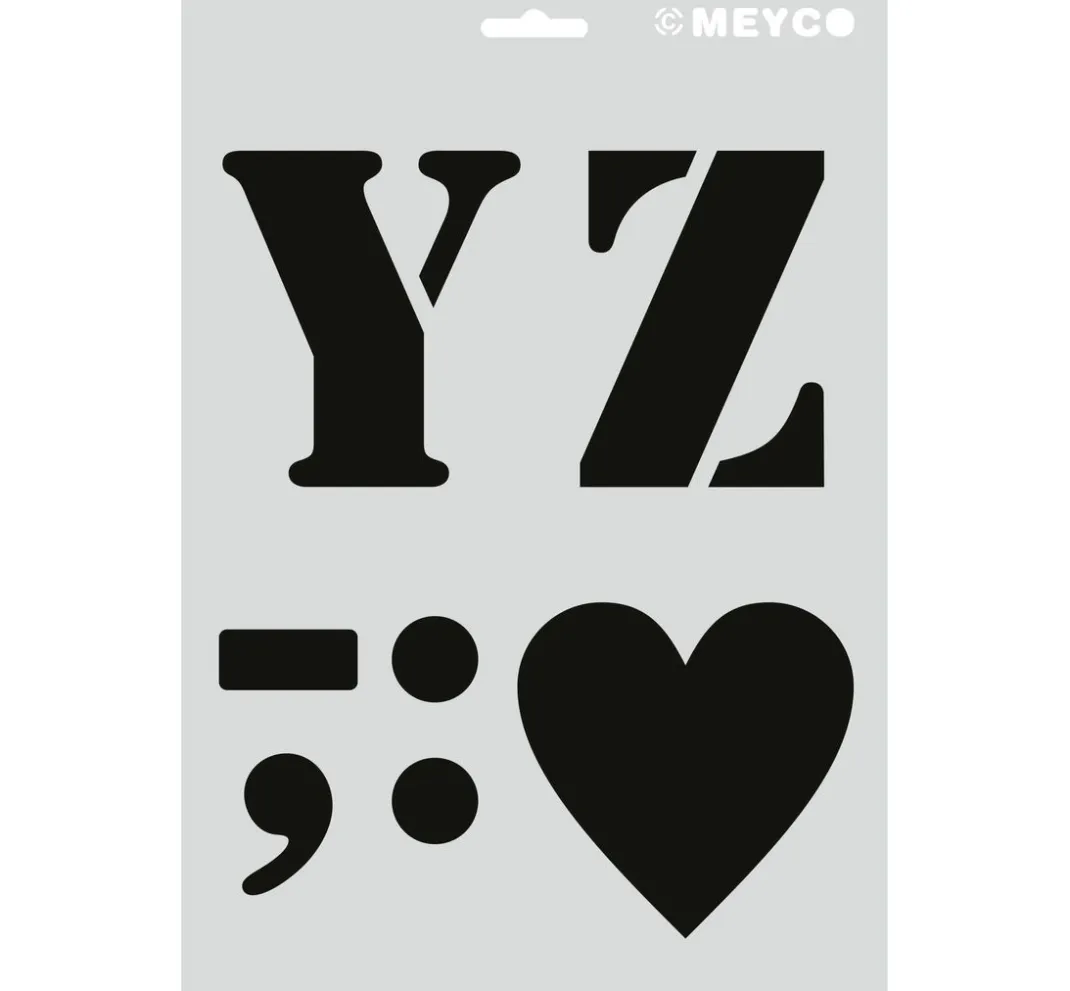 Meyco Malschablonen|Schablonen>Schablonen-Set "XL Buchstaben"